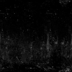Dust and scratches design. Aged photo editor layer. Black grunge abstract background. Copy space.