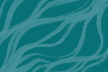 Abstract turquoise flow-lines forming an elegant wave structure over a deep teal backdrop. Smooth, modern, fluid and artistic