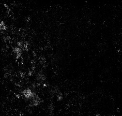 Dust and scratches design. Aged photo editor layer. Black grunge abstract background. Copy space.