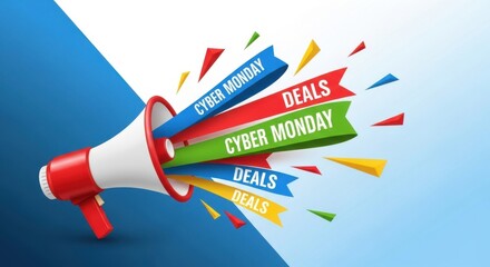 Loudspeaker Spreading News of Cyber Monday Savings