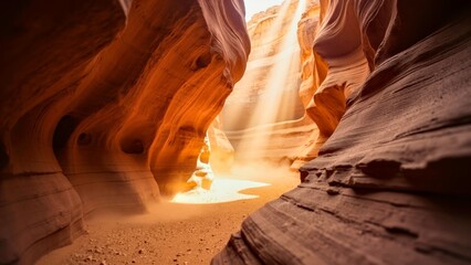 The mysterious and fantastical scene of cliff flames