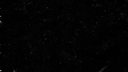 Dust and scratches design. Aged photo editor layer. Black grunge abstract background. Copy space.