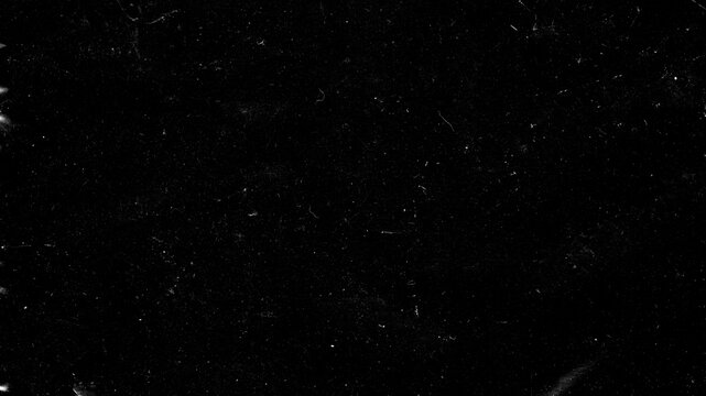 Dust and scratches design. Aged photo editor layer. Black grunge abstract background. Copy space.