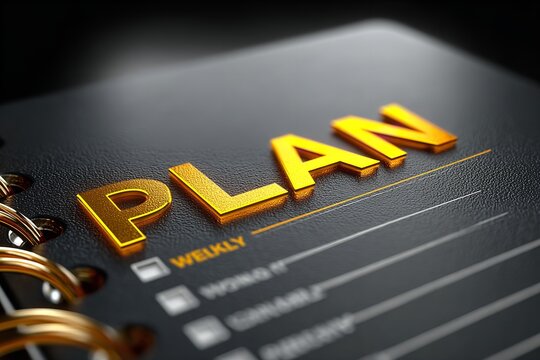 Organizing a successful week ahead with a structured planning notebook to achieve personal goals and tasks