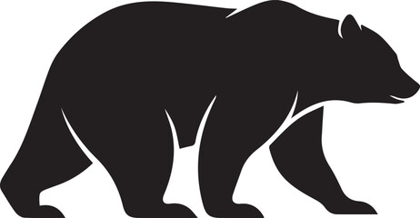 bear silhouette vector flat illustration design