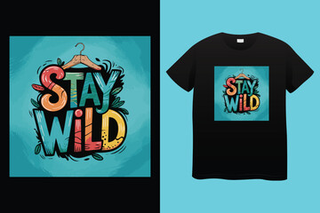Transparent PNG available
Stay Wild Wander Often Compass T Shirt Design typography