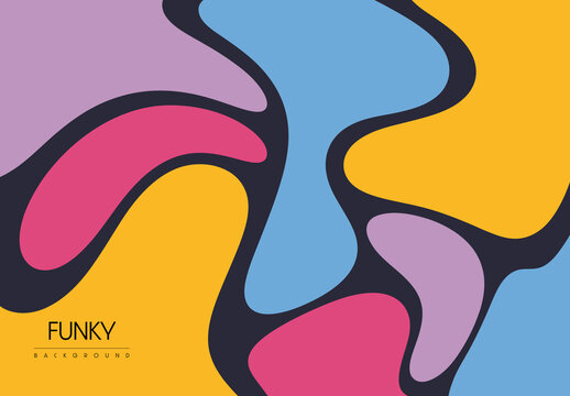 Funky Abstract Liquid Shape Background