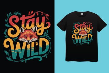 Transparent PNG available
Stay Wild Wander Often Compass T Shirt Design typography