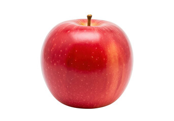 A single red apple isolated on transparent background