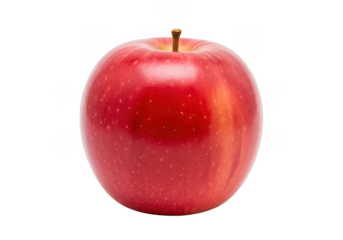 A single red apple isolated on transparent background