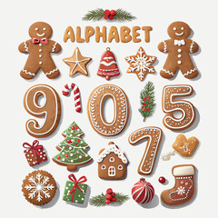 Hand drawn christmas ball ornaments collection 