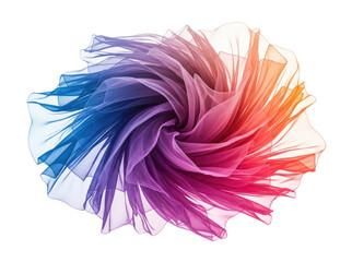 Fototapeta premium Abstract swirl of colors transparent background cutout png