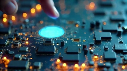 Digital Finger Interaction on a Circuit Board Video Concept