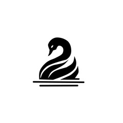 A minimal, black and white logo featuring a graceful swan floating on stylized water lines. This elegant bird icon is perfect for beauty, wedding, luxury, spa, or any brand emphasizing purity and sere