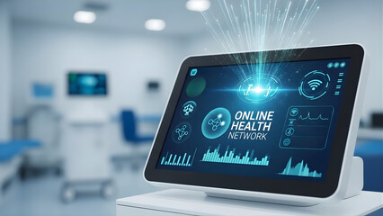 Medical technology and online health network telemedicine concept with close‑up digital interface zoom
Healthcare and medicine innovation in connected systems, digital diagnostics, and virtual patient