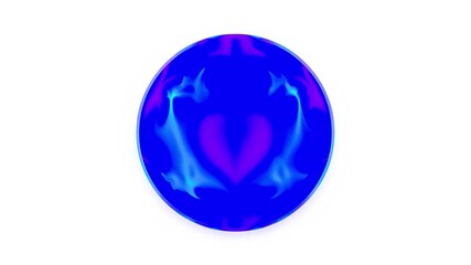 love heart abstract icon isolated white background circle texture material motion 3d - Powered by Adobe