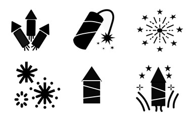 Vector Golden Doodle Fireworks Isolated, Celebration, Party Icon, Anniversary, New Year Eve.