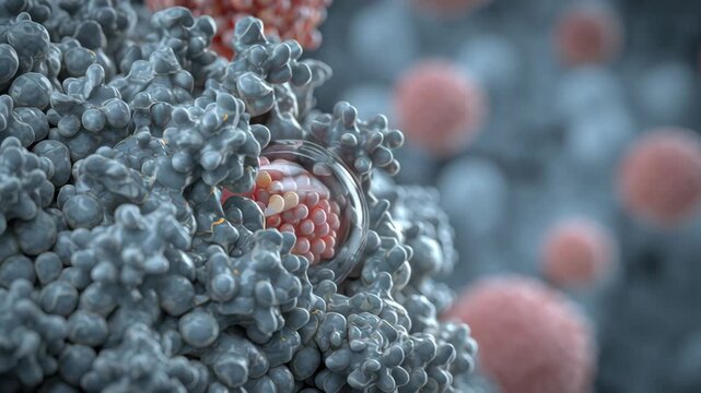 Close-up receptor lock and key metaphor between drug capsule and molecular receptor site, clean editorial biotech, targeted drug delivery