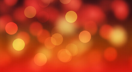Vibrant abstract bokeh background with warm red and yellow tones, soft lights