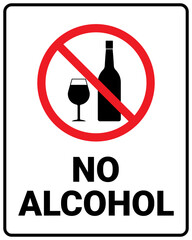 No alcohol sign vector illustration