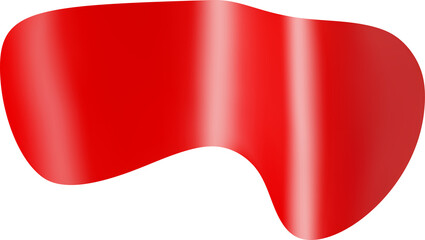 Obraz premium 3D party confetti element. Red firecracker ribbon