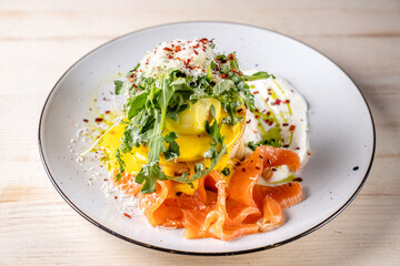 Eggs Benedict with smoked salmon