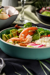 Shrimp bowl closeup