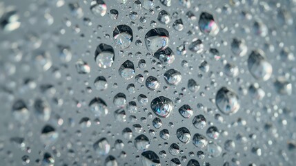 Fototapeta premium Generative AI- water drops on glass