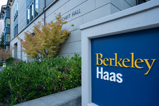 Berkeley, CA, USA - Nov 20, 2023: The Walter A. Haas School of Business, the business school of the University of California, Berkeley, a public research university in Berkeley, California.