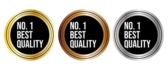 No. 1 Best Quality badges set , No. 1 Best Quality logo stamp