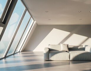 Minimalist Living Room With Large Window