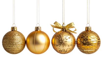 Golden Spheres Elegant Christmas Baubles for Festive Holiday Decor in Shimmering Gold Tones
