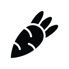 carrot glyph icon illustration vector graphic.eps