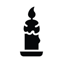candle glyph icon illustration vector graphic.eps