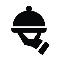 Fototapeta premium cloche glyph icon illustration vector graphic.eps