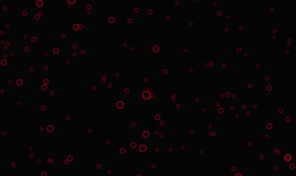 Red Bubbles Ascending Dark Background Abstract Motion Graphic ascending bubbles