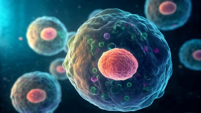 Advanced biotech research into human cell, exploring gene editing technology and dna science for revolutionary medical innovation and future genetic therapy advancements