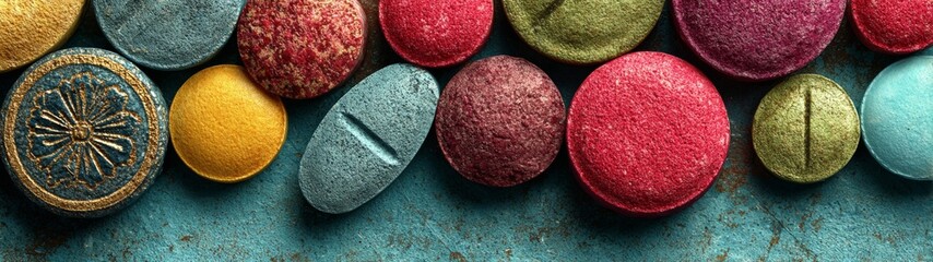 A burst of color in modern pharmaceutical designs. Promotional p