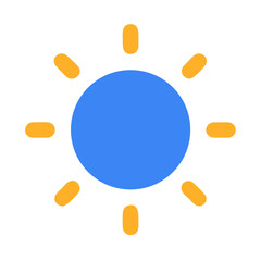 Simple stylized sun illustration against solid black background space
