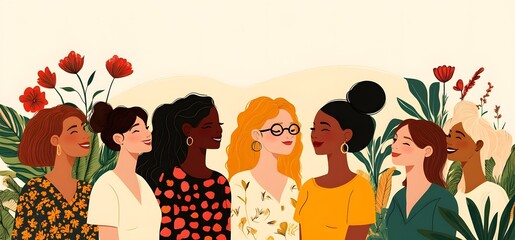 Women's history month illustration.