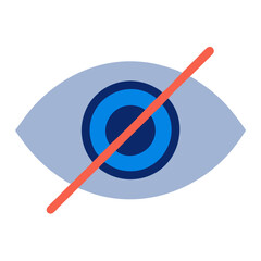 Privacy concept with obstructed eye graphic representation on black