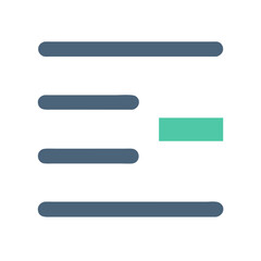 Obraz premium Abstract infographic representation of data rows and highlighted section