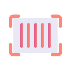 Modern container with gradient bars isolated on black backdrop