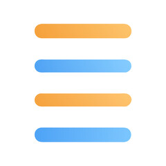 Obraz premium Abstract menu icon in pastel gradient colors on black