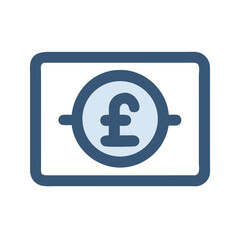 Digital illustration of a British pound sterling currency symbol
