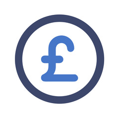 Pound Sterling currency sign in a round shape