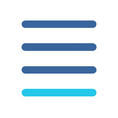 Obraz premium Menu icon with horizontal bars on dark background