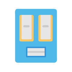 Abstract vector graphic of a cheerful cartoon character face