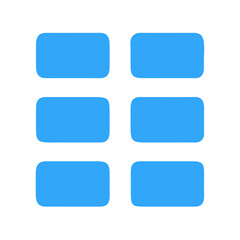 Blue rectangular blocks arranged in grid layout on black