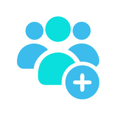Obraz premium Add new users to the group membership icon
